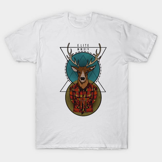 Stag in Shirt T-Shirt by EliteMMXIV